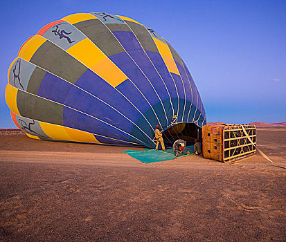 热气球,空气,荒野,纳米布沙漠,山,区域,纳米比亚,非洲