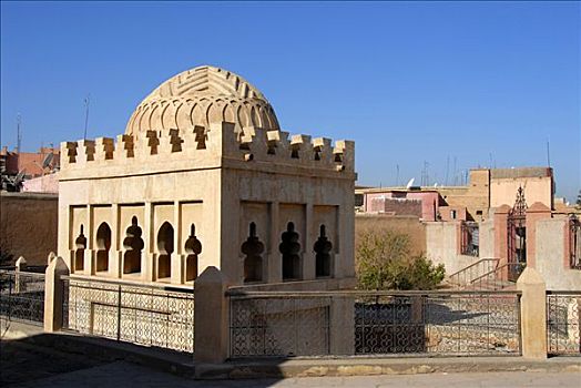 古老,装饰,穹顶,建筑,麦地那,玛拉喀什,摩洛哥