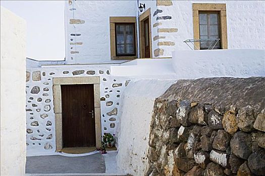闭门,教堂,帕特莫斯岛,多德卡尼斯群岛,希腊