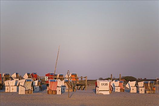 沙滩椅,海滩,北海,北方,石荷州,德国北部,欧洲