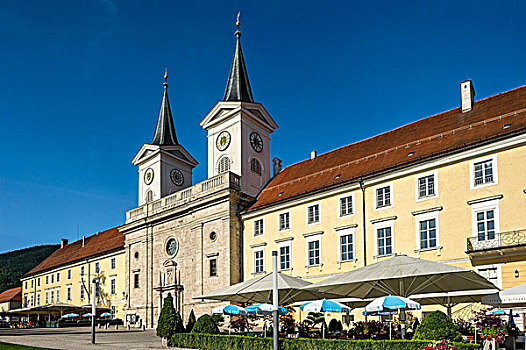本笃会修道院,大教堂,今日,城堡,上巴伐利亚,巴伐利亚,德国,欧洲