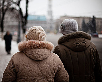 冬季外套,毛织品,帽