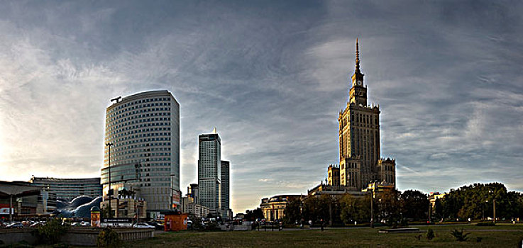 摩天大楼,文化,宫殿,中心,华沙,波兰,欧洲
