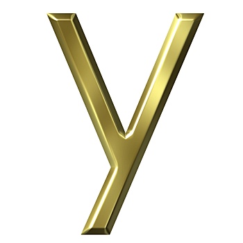 金色,字母y