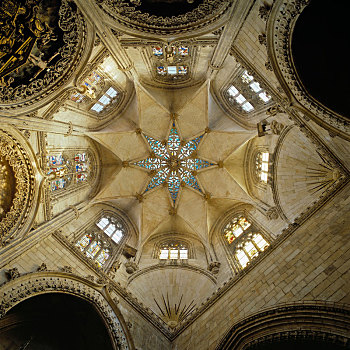 天花板,大教堂,布尔戈斯,西班牙