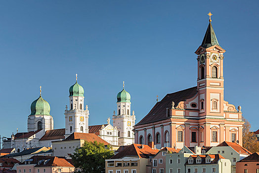 大教堂,教区教堂,帕绍,下巴伐利亚,巴伐利亚,德国,欧洲