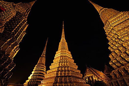 夜景,庙宇,泰国