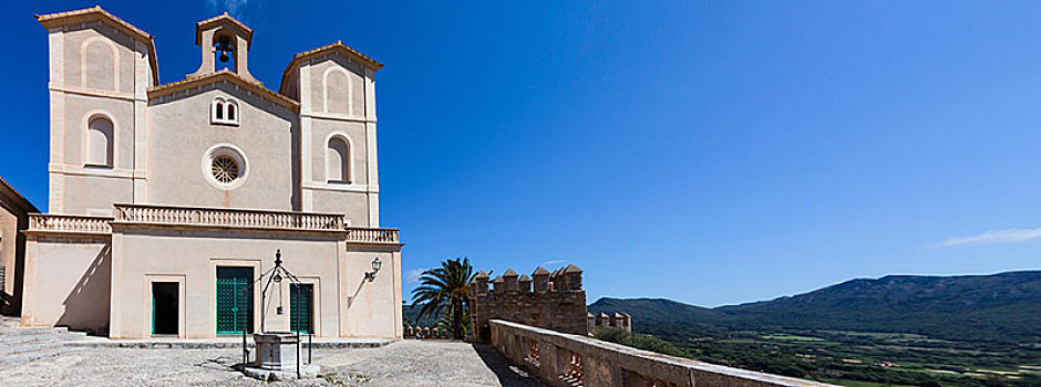 城堡,朝圣教堂,马略卡岛,巴利阿里群岛,西班牙,欧洲