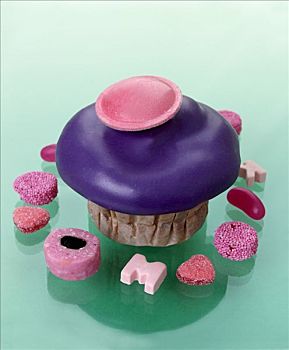 紫色,糖衣,飞碟,甜食