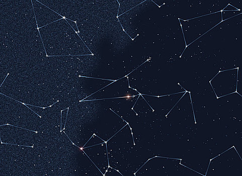 星座,金牛座,星星,發光,橙色