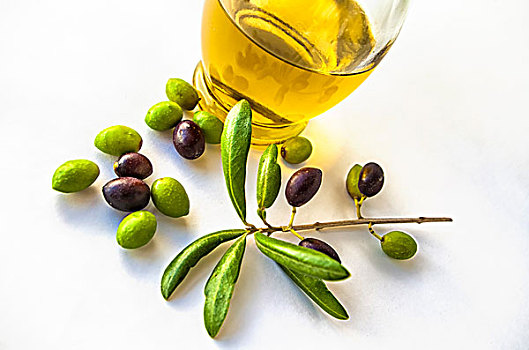 橄榄,橄榄枝,容器,橄榄油