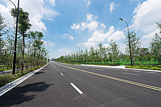 空,郊区,沥青,道路