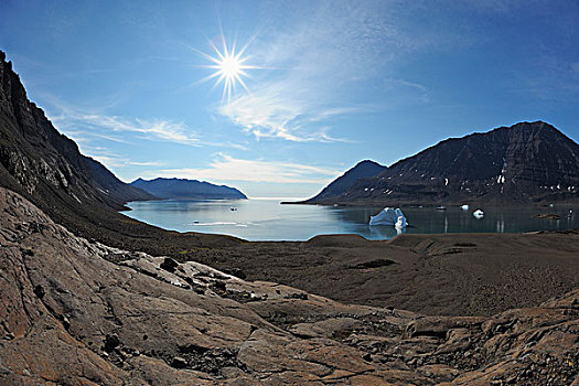 山,罗马厅,峡湾,格陵兰东部,格陵兰