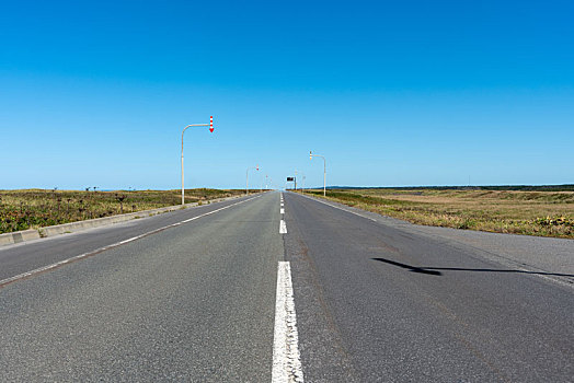 笔直,道路,北海道