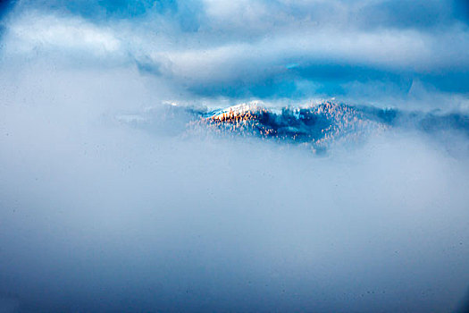 新疆,喀纳斯,山,雾