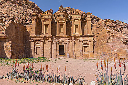 寺院,古老,墓地,雕刻,石头,佩特拉,约旦,亚洲