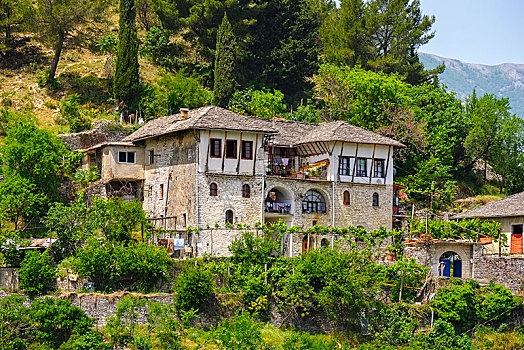 老,牢固,房子,地区,吉洛卡斯特拉,阿尔巴尼亚,欧洲