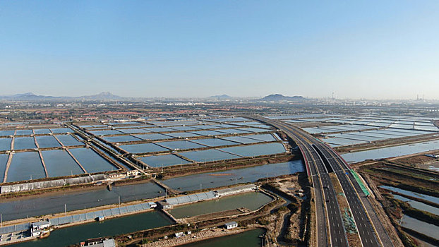 山东省日照市,航拍150平米工厂化海水养殖场,江北,鱼米之乡,名不虚传