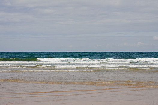 沙滩,北海,海岸,风吹,晴朗,夏天