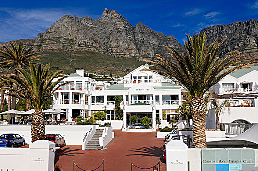 海滩,酒店,坎普斯湾,开普敦,西海角,南非,非洲