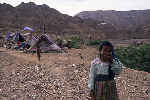 也门,人,乡村,生活方式,帐篷,工作,城市,女孩