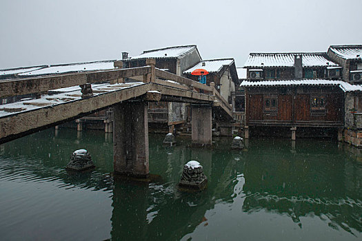 水乡乌镇雪后美景