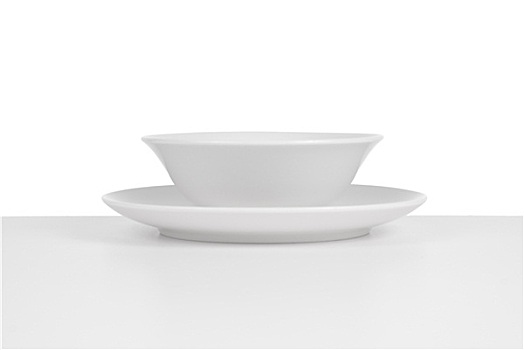 白色,陶瓷,碗,盘子