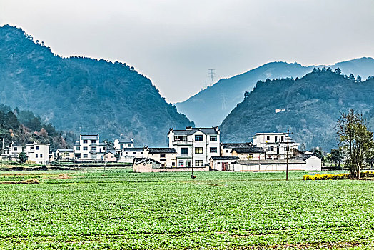 安徽省休宁县古民居乡村建筑景观