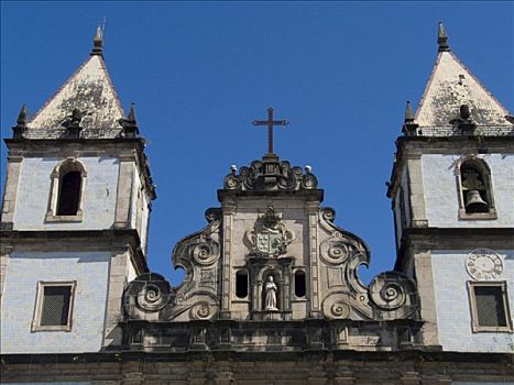 仰视,教堂,萨尔瓦多,巴西