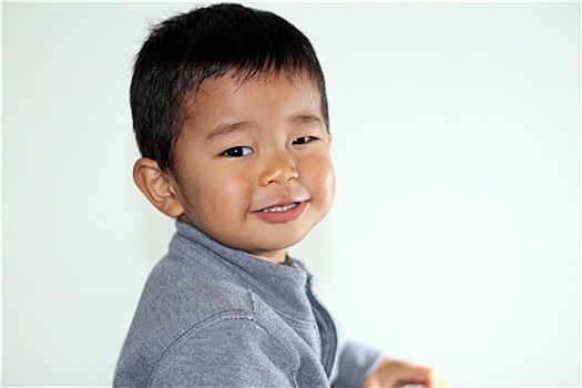 微笑,日本人,男孩,2岁