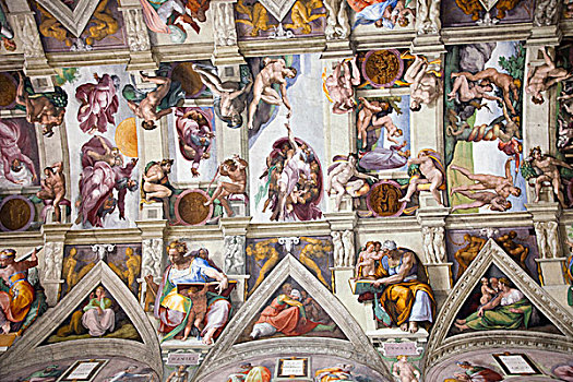 意大利,罗马,梵蒂冈,梵蒂冈博物馆,小教堂,壁画,创意,世界,男人