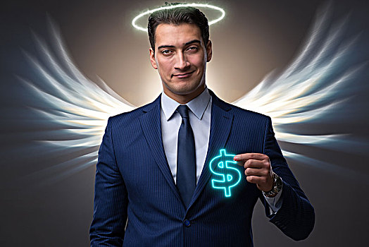 天使,投资,概念,商务人士,翼