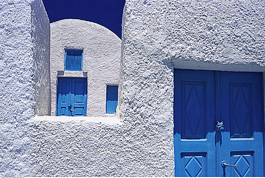 特写,建筑,锡拉岛,希腊