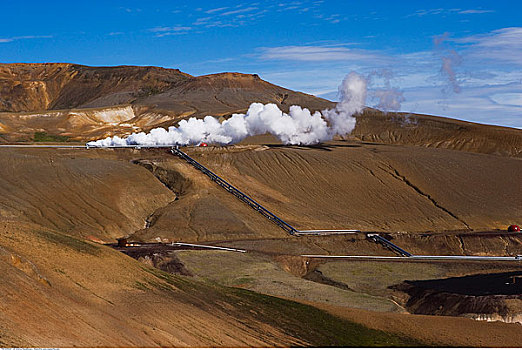 地热发电站,火山,冰岛