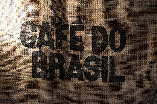 粗麻布,巴西,咖啡,包,特写