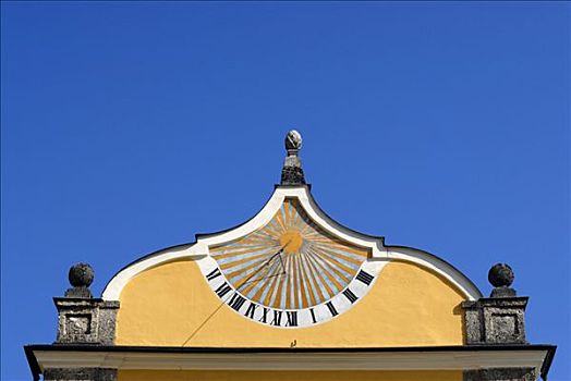 日晷,海尔布伦,宫殿,萨尔茨堡,奥地利,欧洲