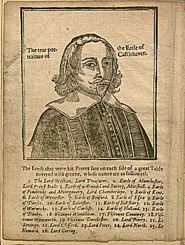 头像,伯爵,1642年