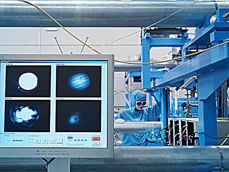 科学家,雷射,实验