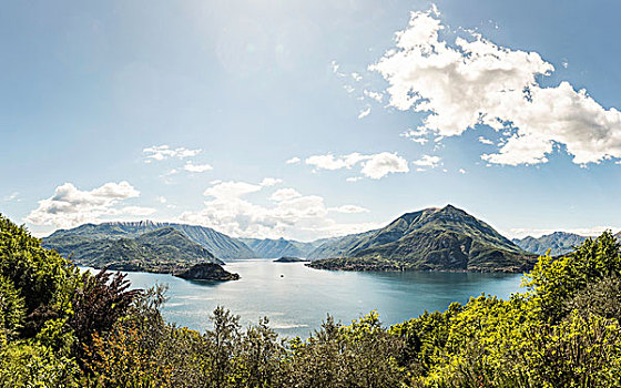 风景,科摩湖,意大利