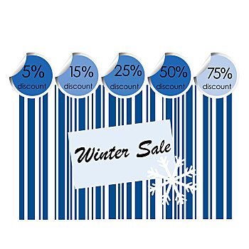 冬季销售,背景,条形码