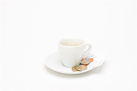 咖啡杯,钞票