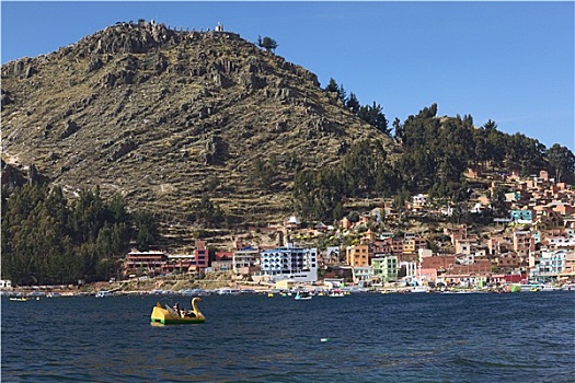 海岸线,科帕卡巴纳,提提卡卡湖,玻利维亚