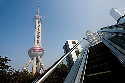 上海,十一月,珍珠,塔楼,中国,一个,上面,魅力