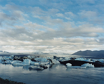 冰山,冰河,南方,冰岛