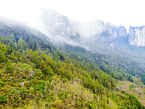 航拍湖北恩施大峡谷云龙地缝景区