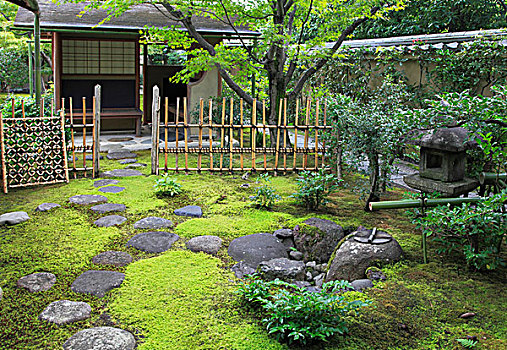 日本,京都,庙宇,花园