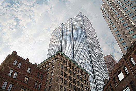 摩天大楼,建筑,商务区,波士顿,马萨诸塞
