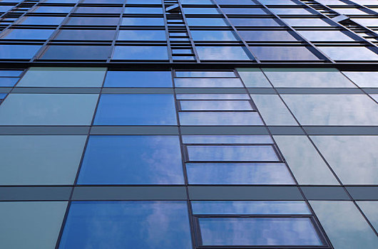 镜子,窗户,建筑,蓝色,塔,摩天大楼,商务,背景