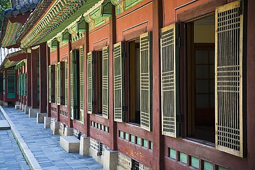 窗户,宫殿,昌德宫,首尔,韩国