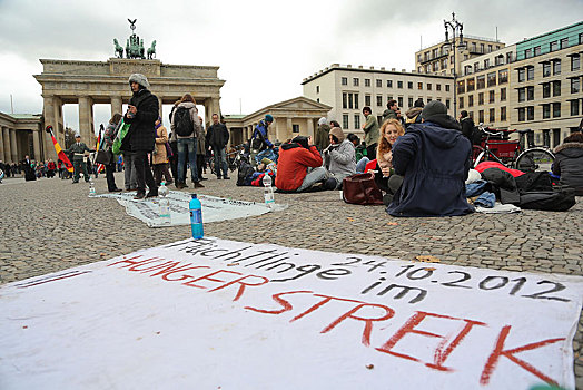 饥饿,罢工,驱逐,工作,勃兰登堡,大门,柏林,德国,欧洲